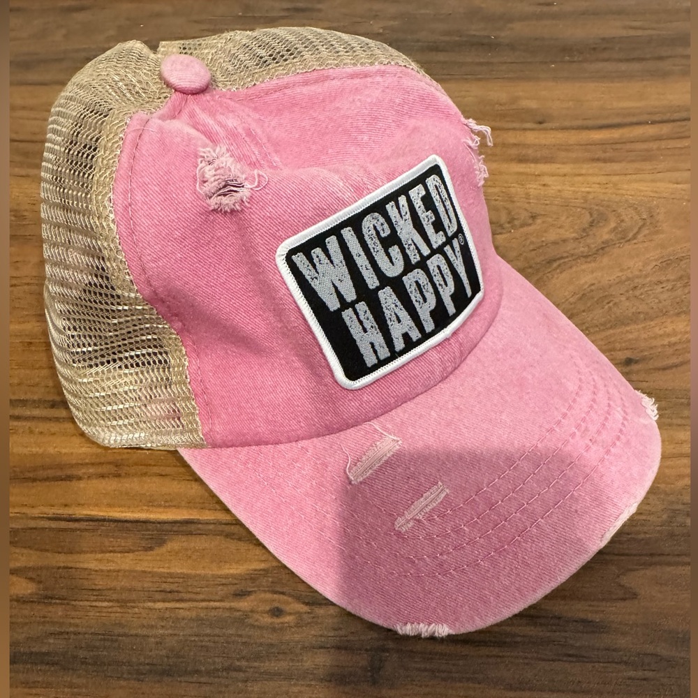 Pink and Tan Trucker Hat